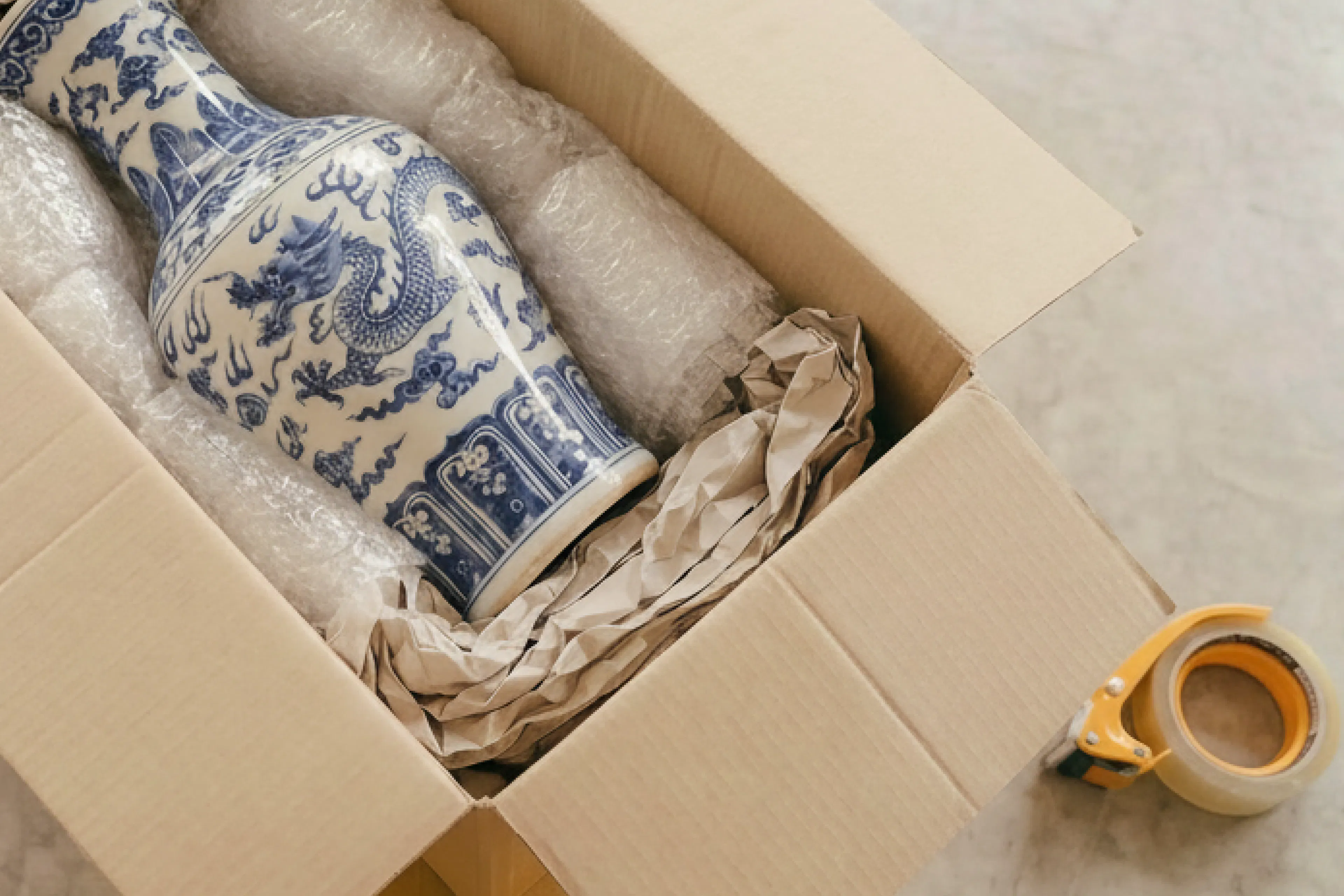 packed vase