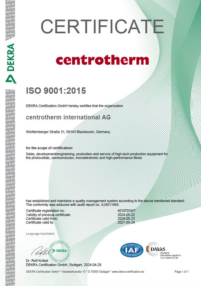 ISO 9001:2015-Certificate