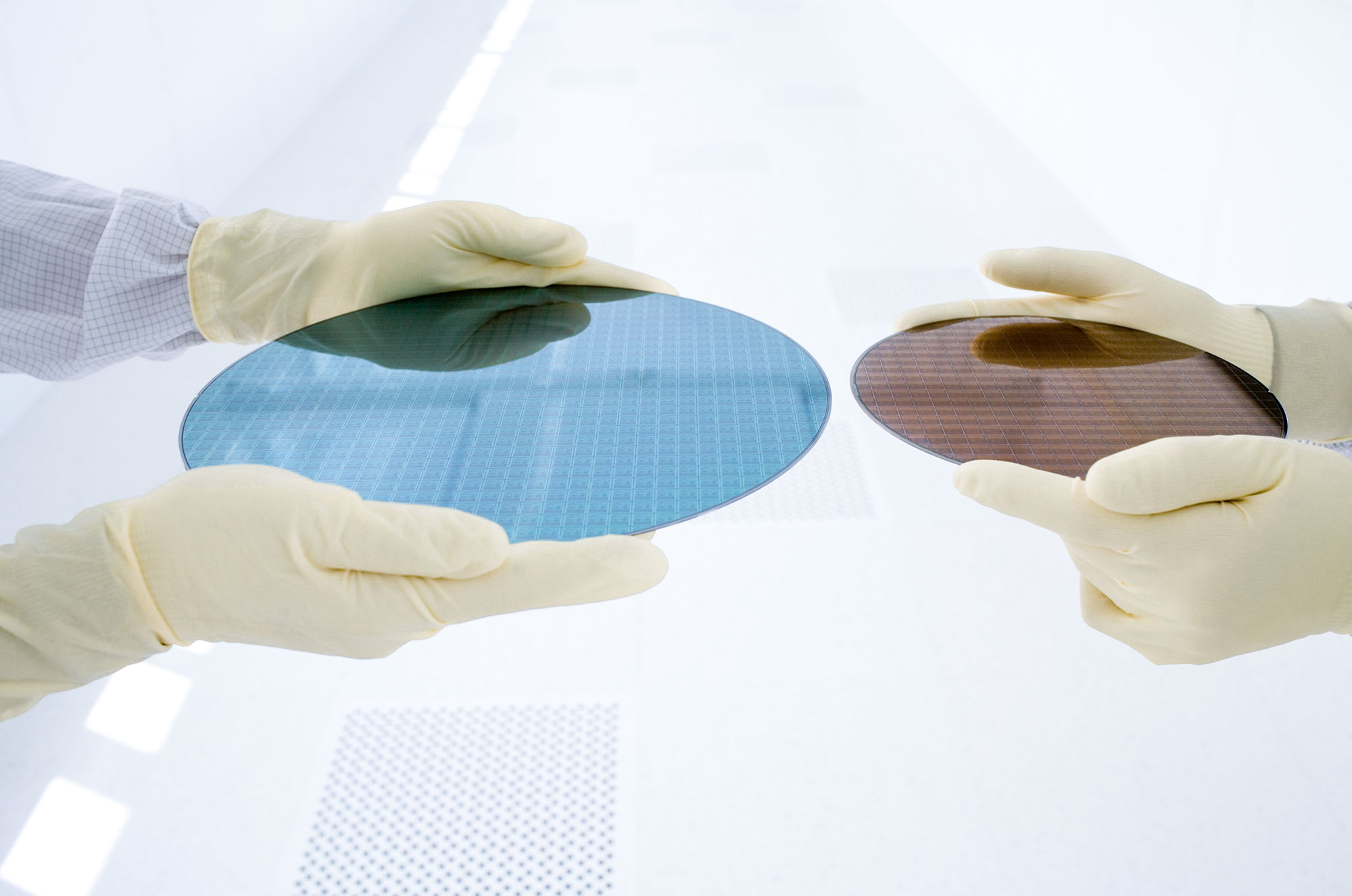 Processed semiconductor wafers