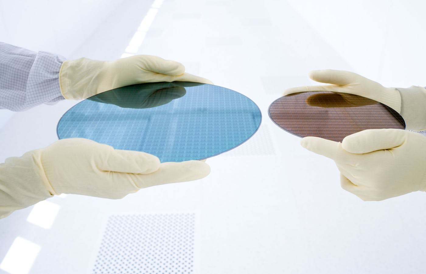 Processed semiconductor wafers