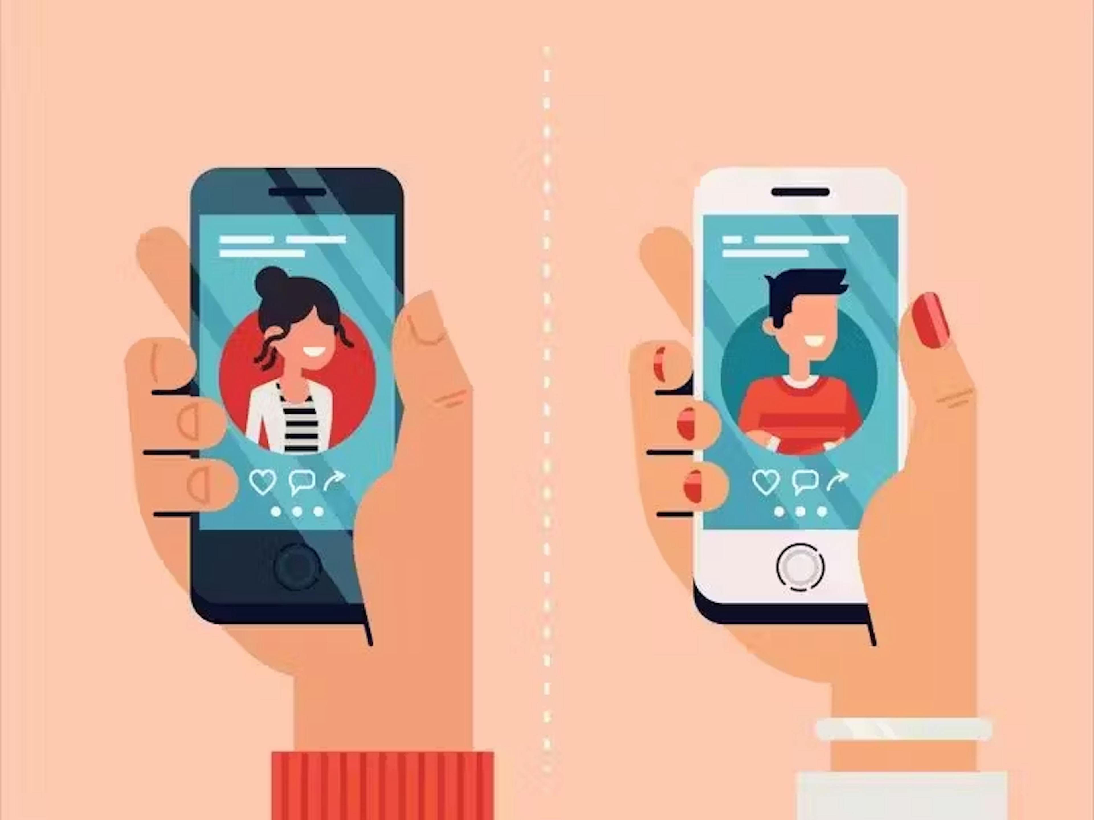 Dating app illustration
