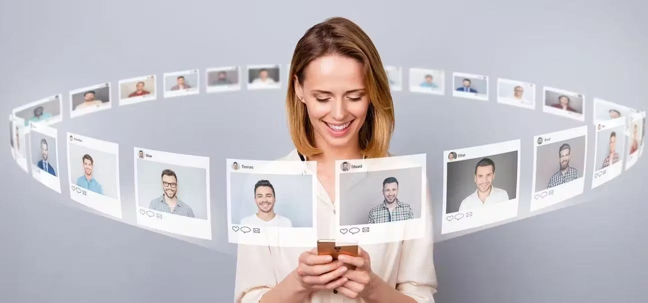 Dating app carousel graphic