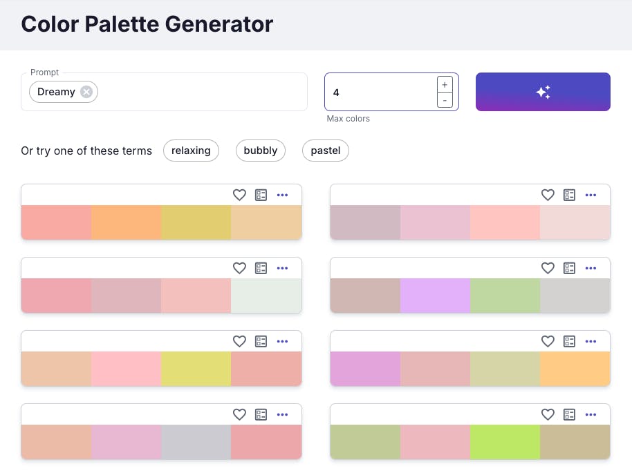 Color palette generator