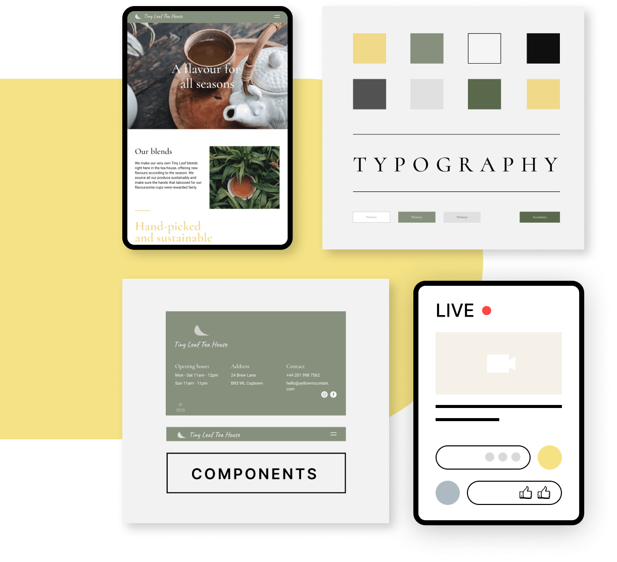 illustration of what is included such as design, style guide and all assets
