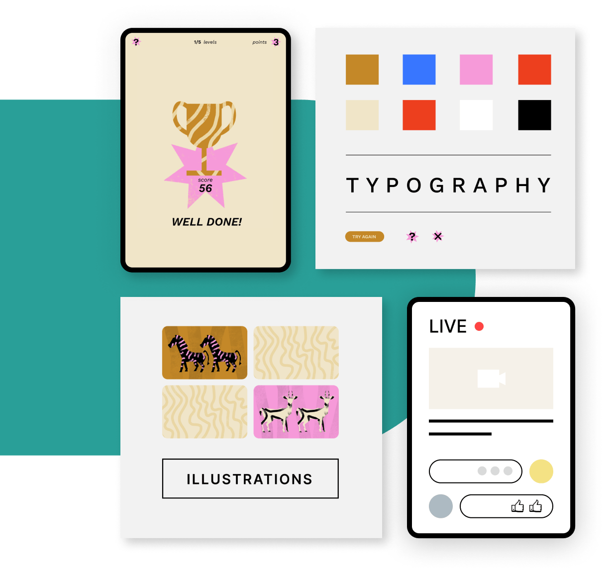 illustration of what is included such as design, style guide and all assets