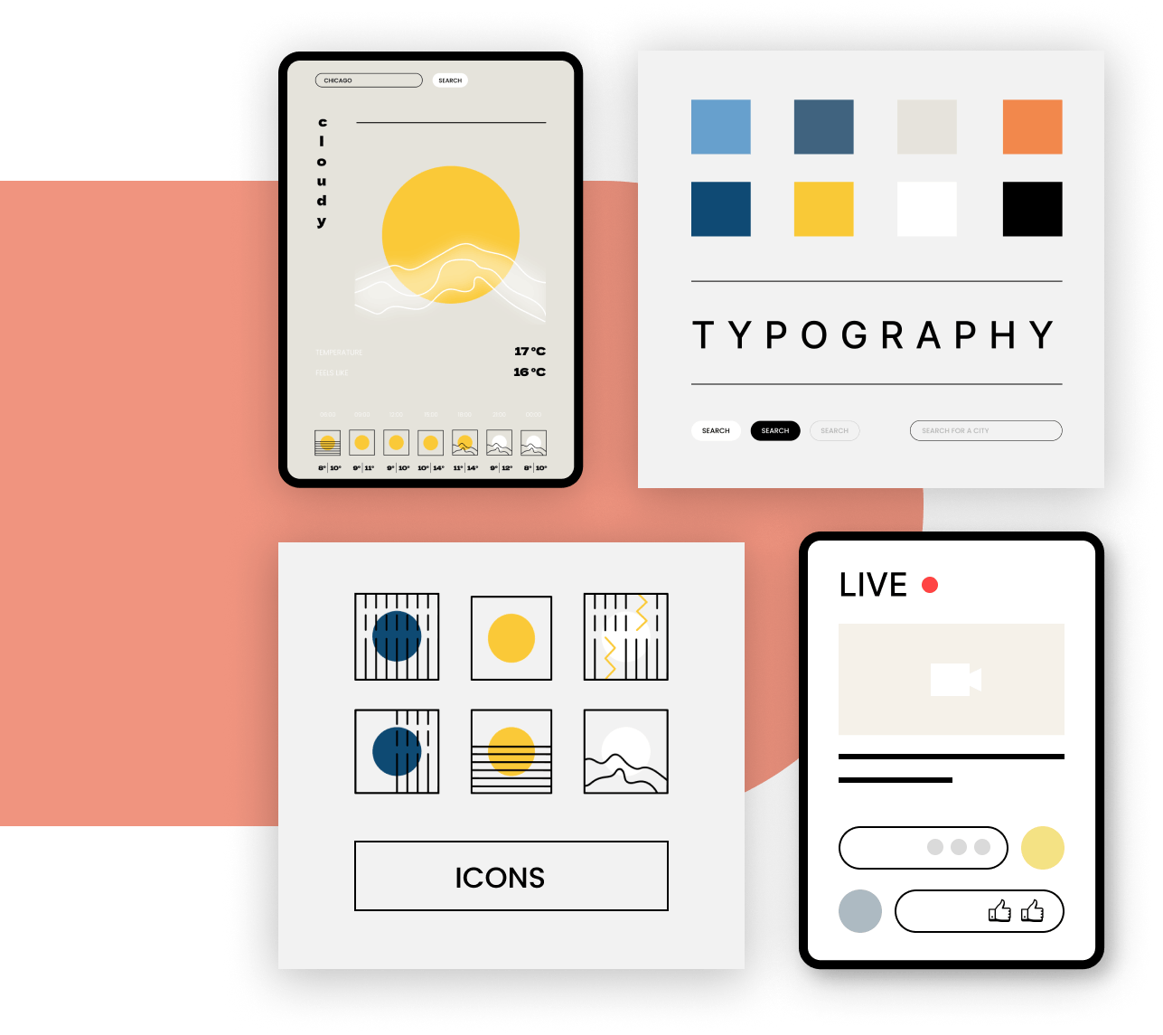 illustration of what is included such as design, style guide and all assets