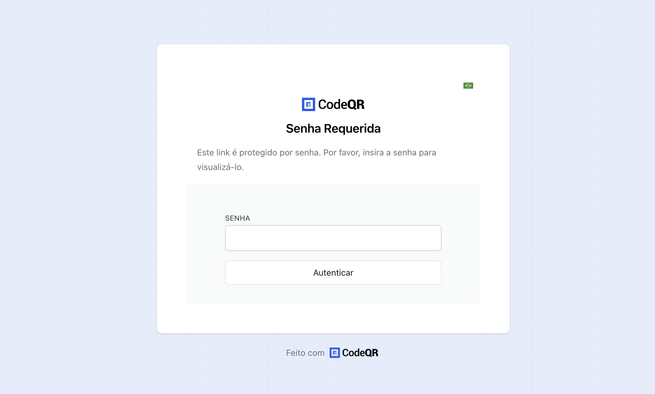 An example of a password-protected page