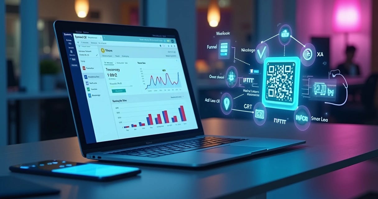 Painel com QR Code dinâmico conectado a automações via IFTTT