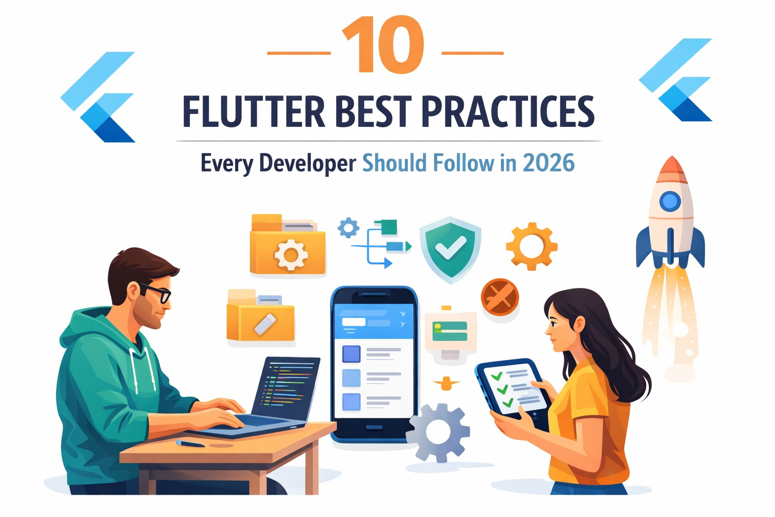 Flutter best practices illustration for developers