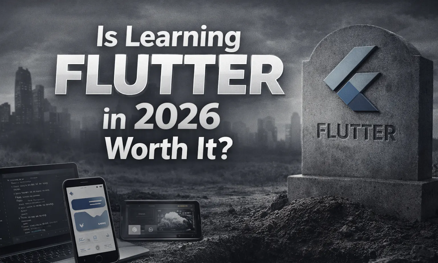 Is learning Flutter in 2026 worth it – conceptual illustration about Flutter’s future.