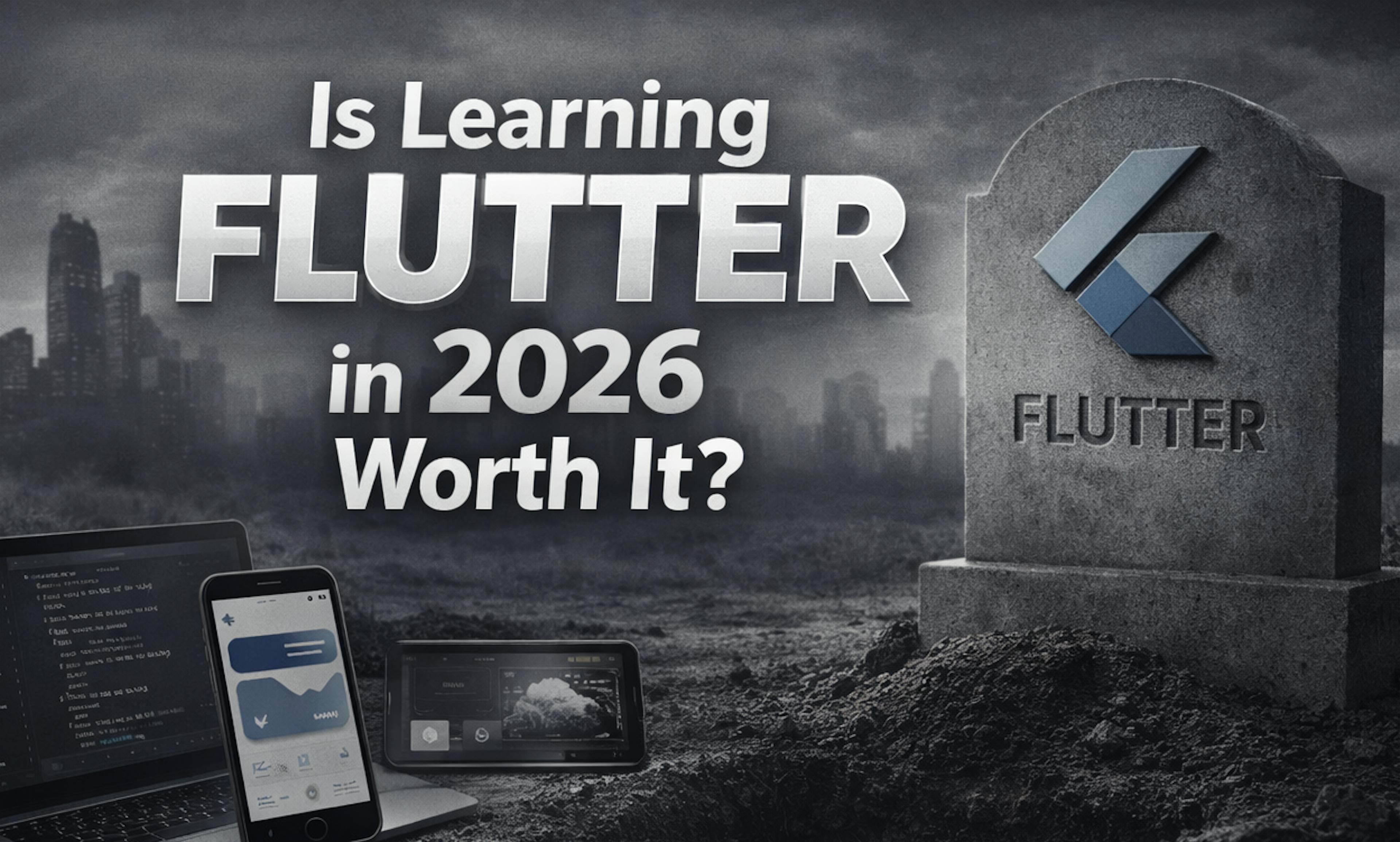 Is learning Flutter in 2026 worth it – conceptual illustration about Flutter’s future.