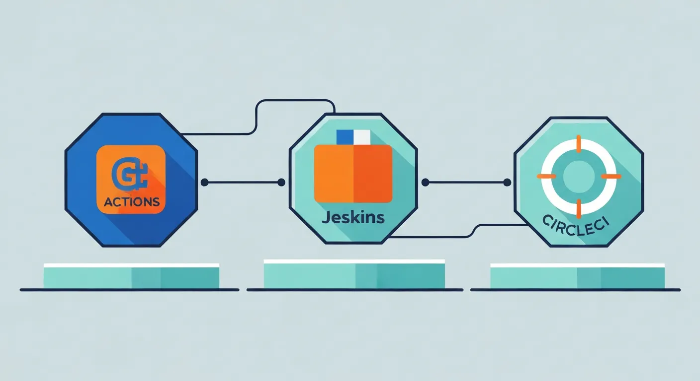 Comparison of best CI CD tools for DevOps engineers including GitHub Actions Jenkins CircleCI