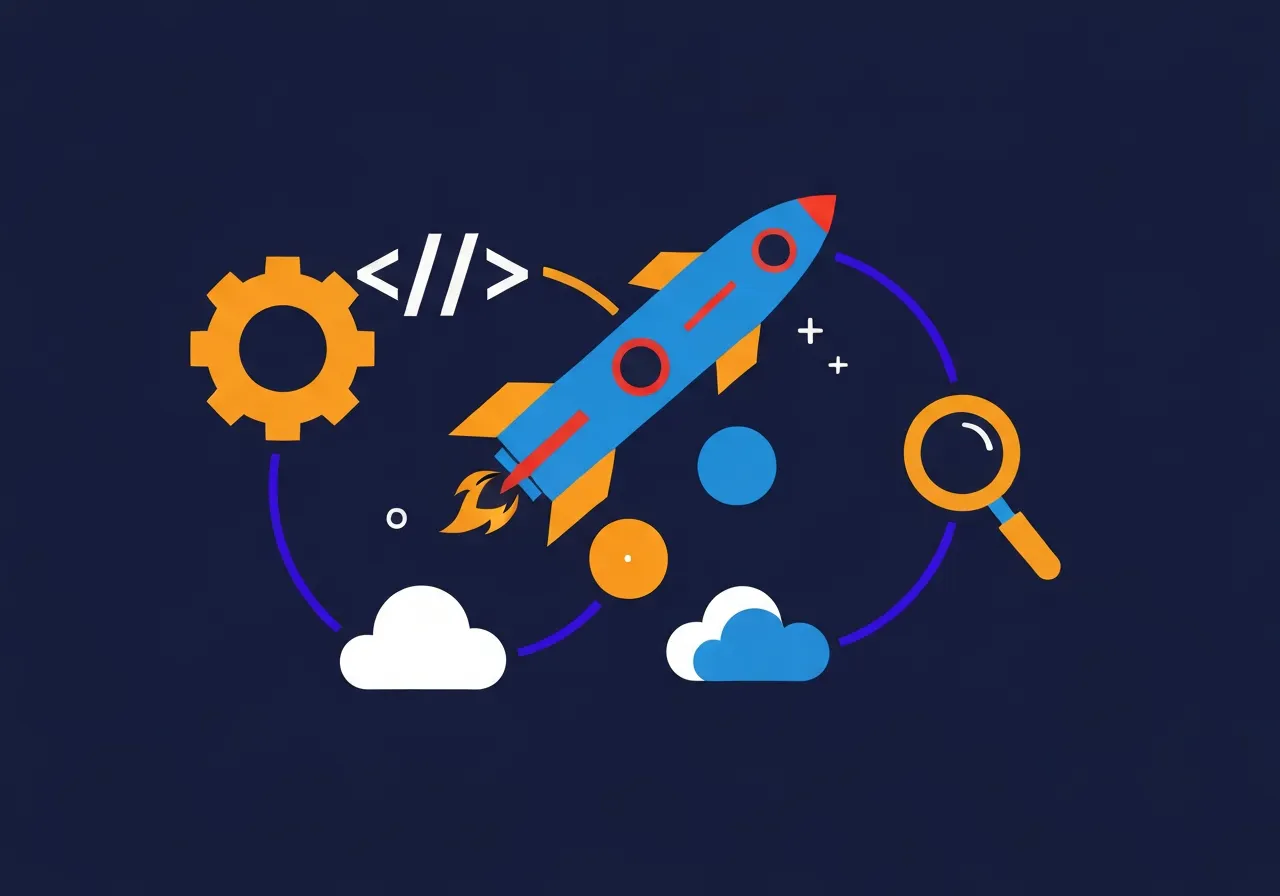 DevOps definition illustrated as an infinity loop of development and operations icons