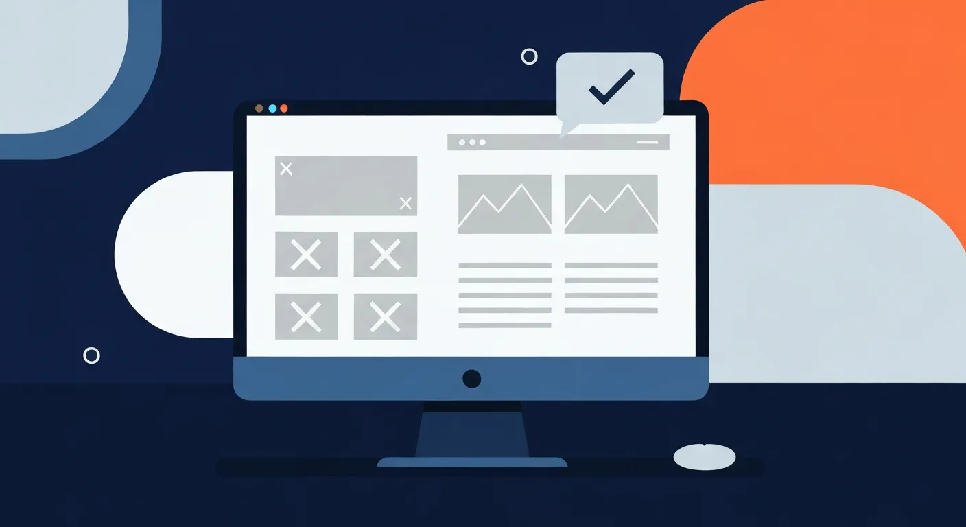 Digital website wireframe on a computer screen ready for client approval and feedback