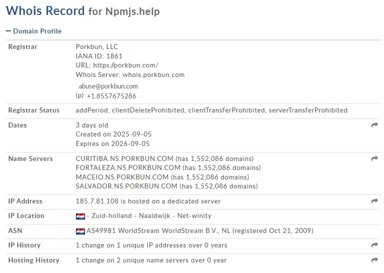 whois record for npmis.help