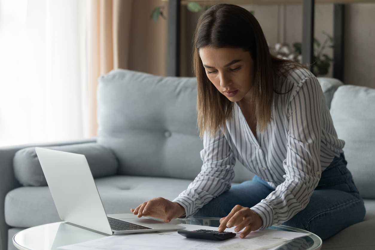 woman on computer