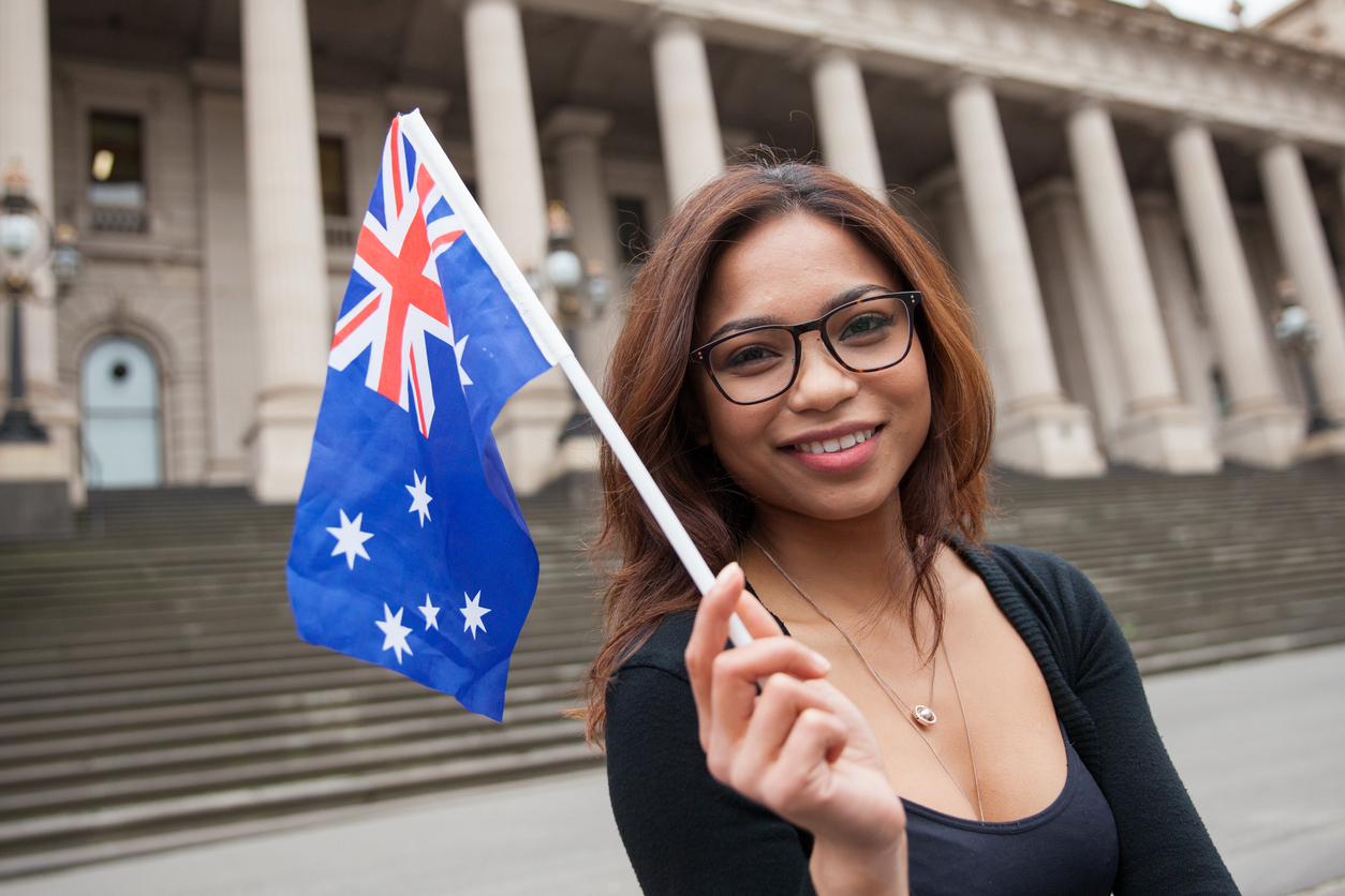 Australian student celebrating her OSHC insurance and its benefits