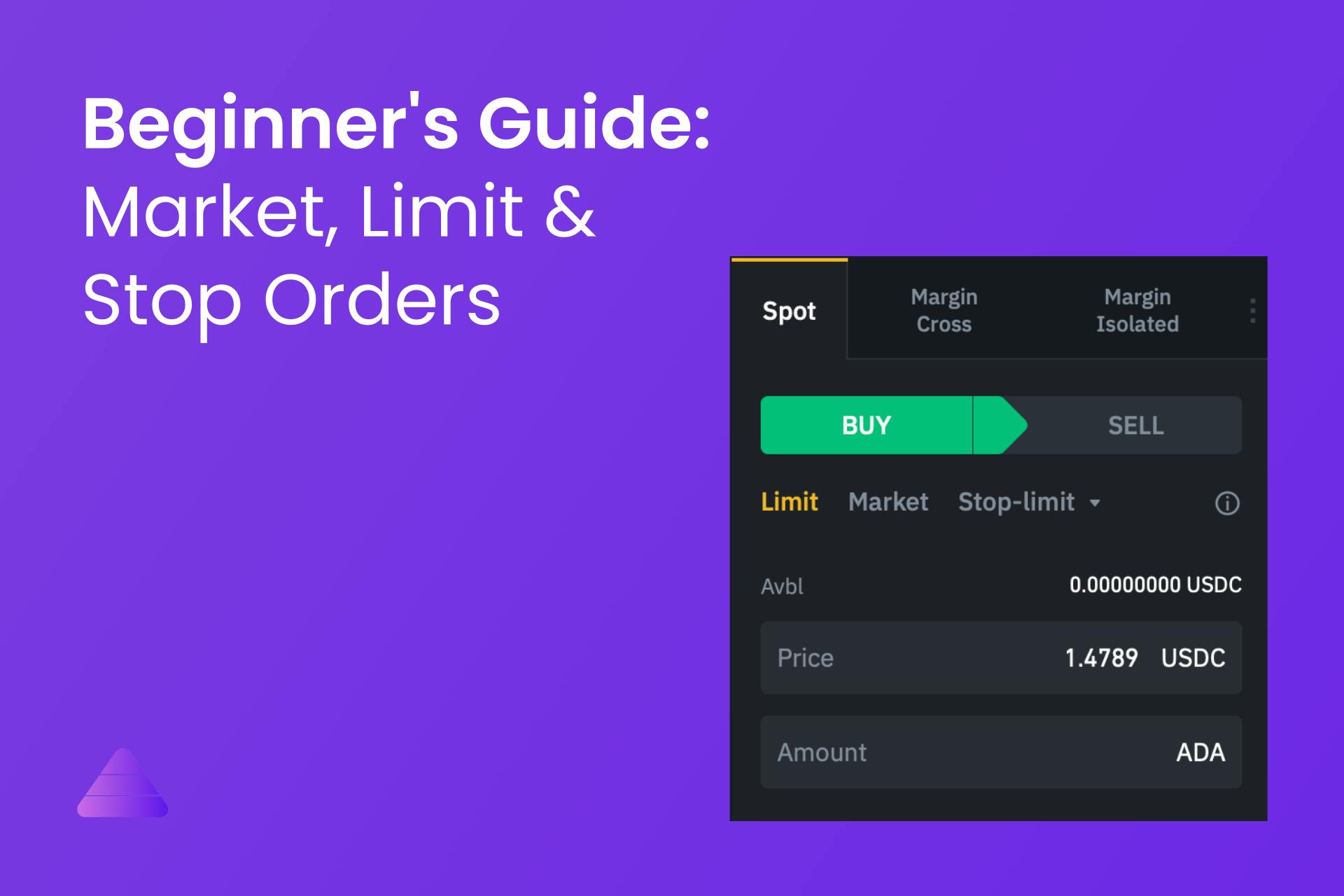 Market, limit and stop order types