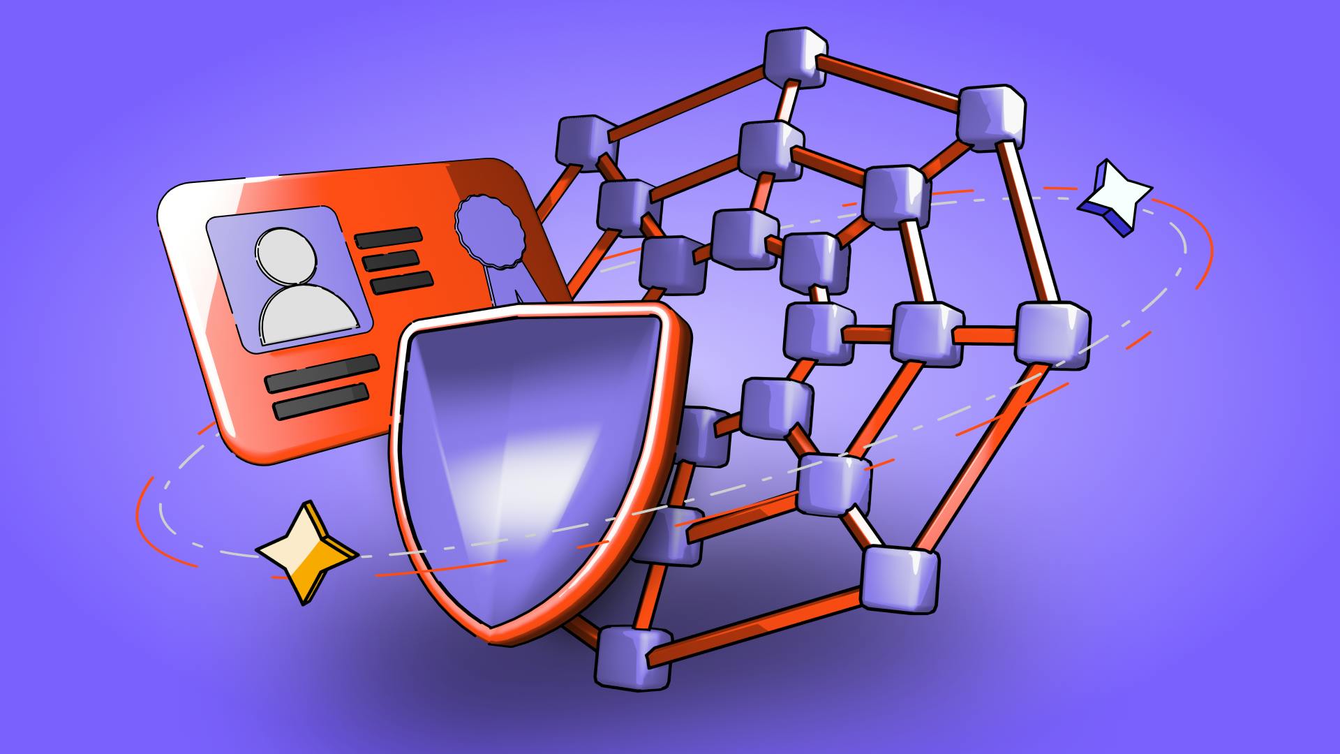 Illustration showing the non-transferable nature of Soulbound Tokens (SBTs) in Web3.
