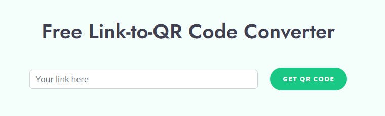 Link to QR code converter