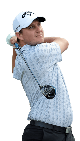 Pro Golfer swinging club