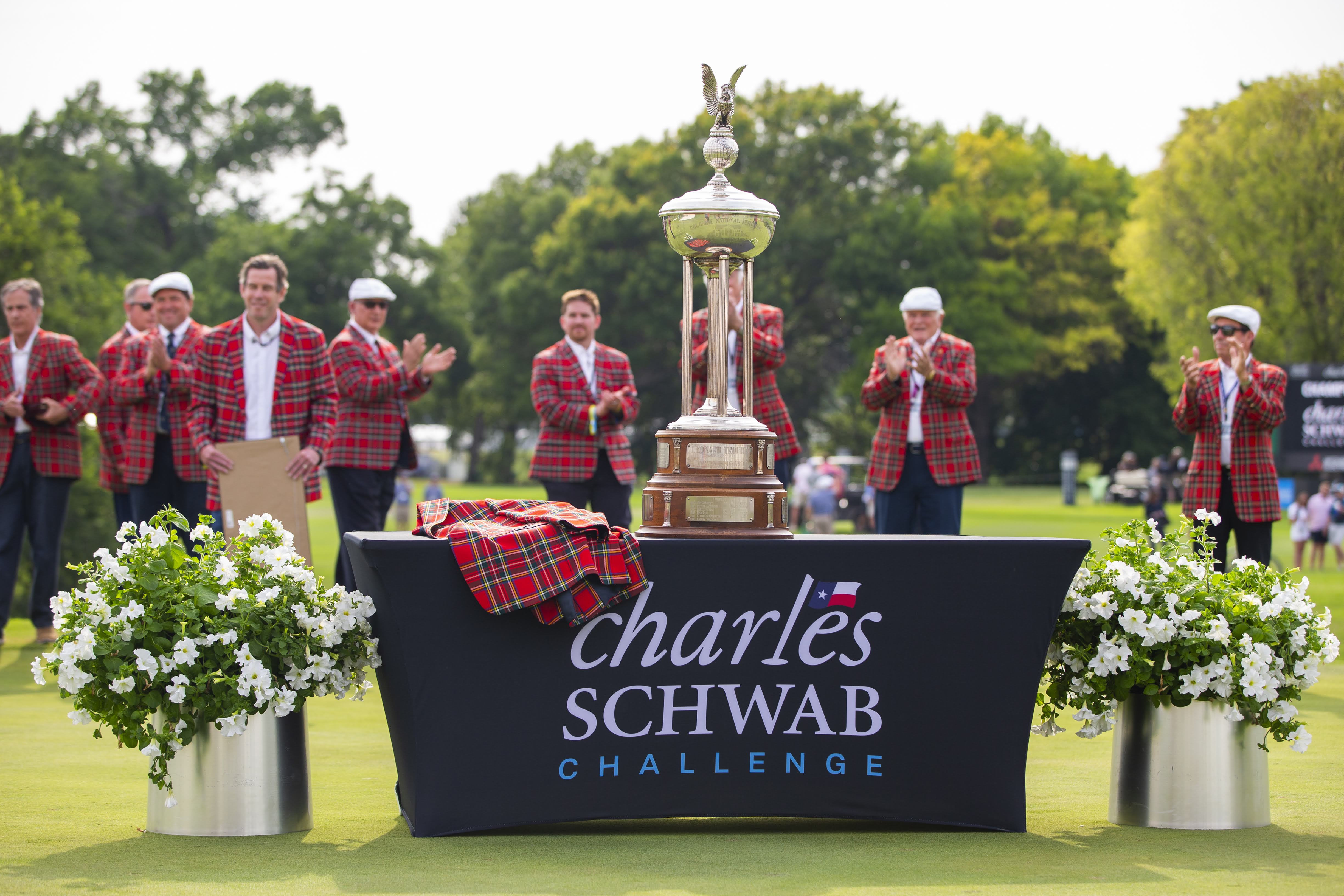 Tournament officials with trophy
