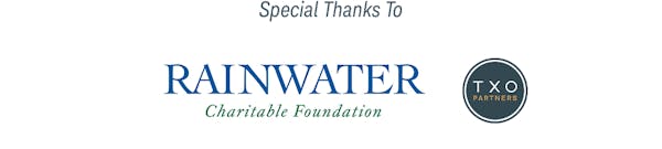 Rainwater Charity and TXO Logos - Special Thanks