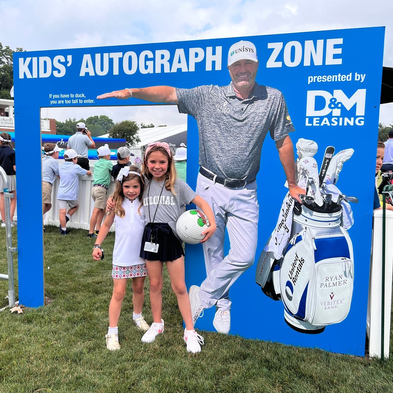 Girls getting autograph