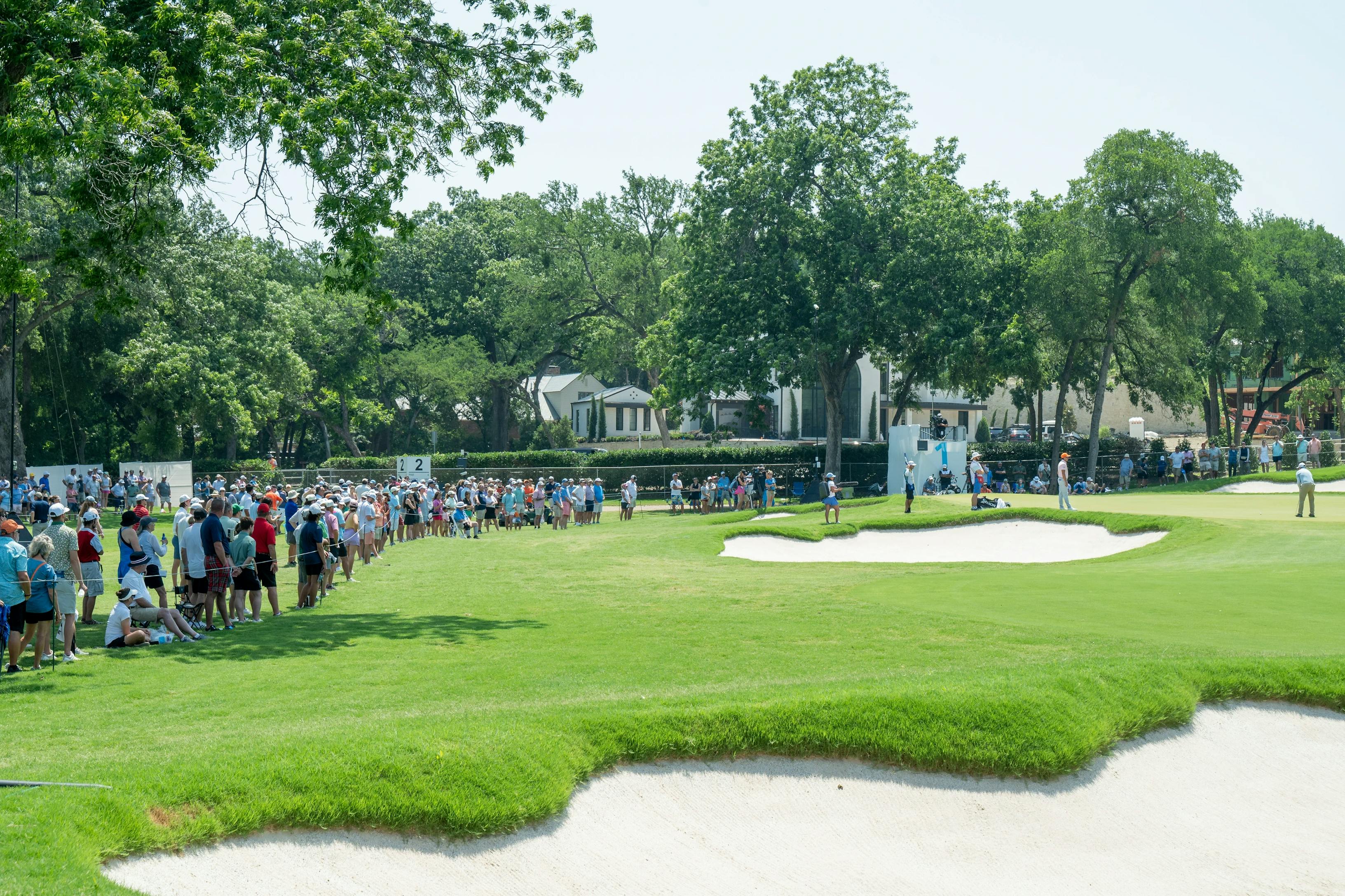 No. 1 green with fans