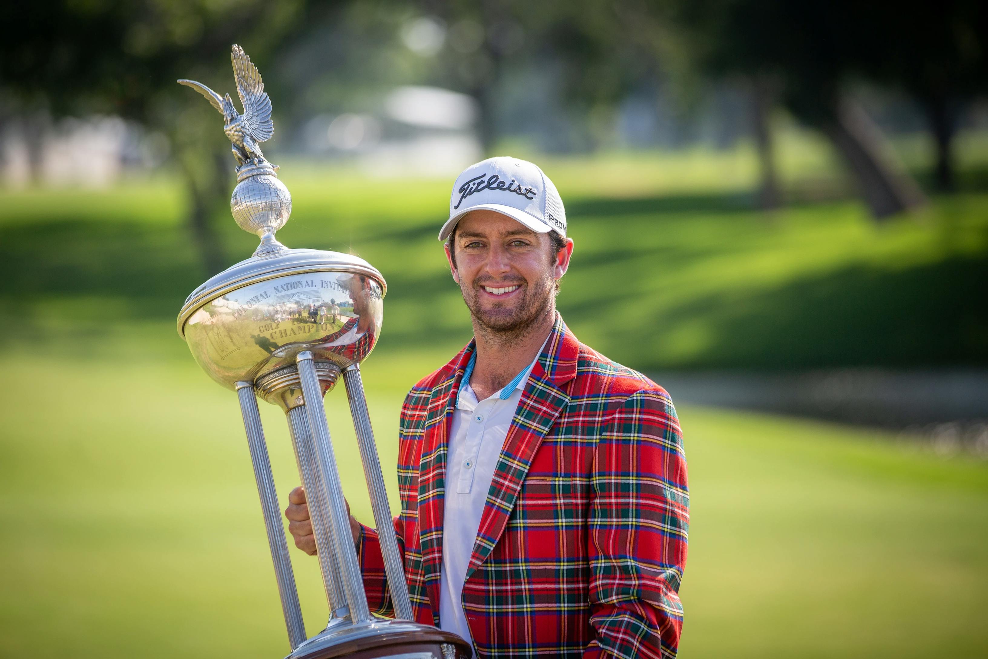 davis riley with trophy
