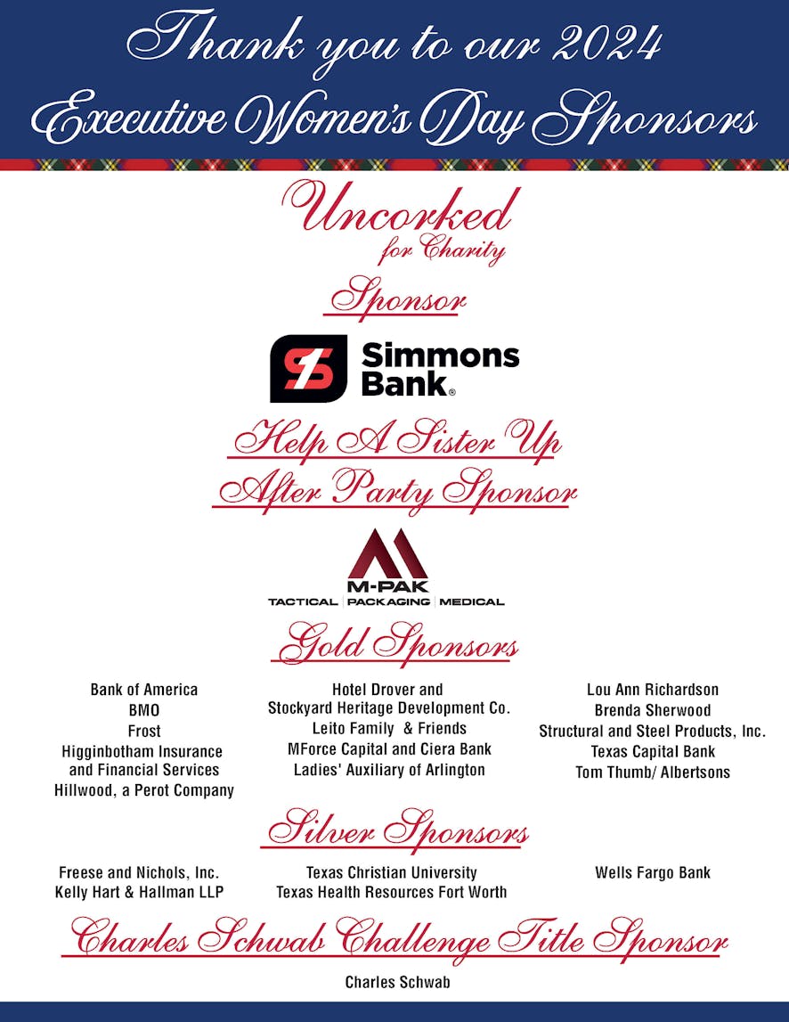 2024 Executive Women's Day Sponsors