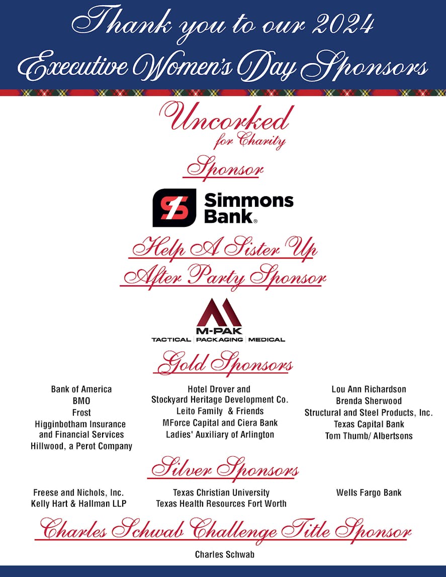 2024 Executive Women's Day Sponsors