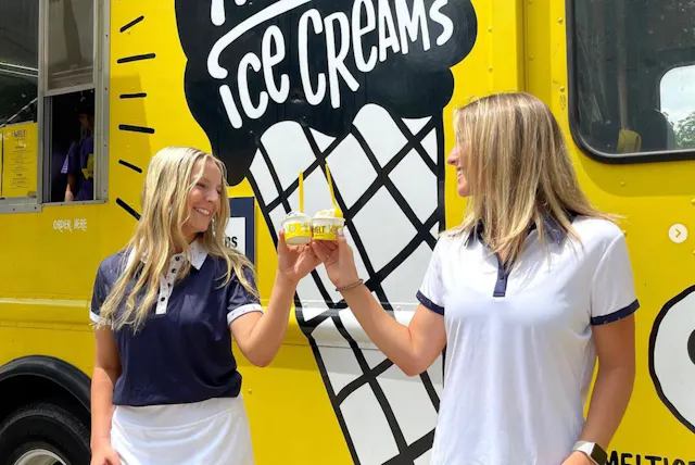 Two Girls wit ice cream