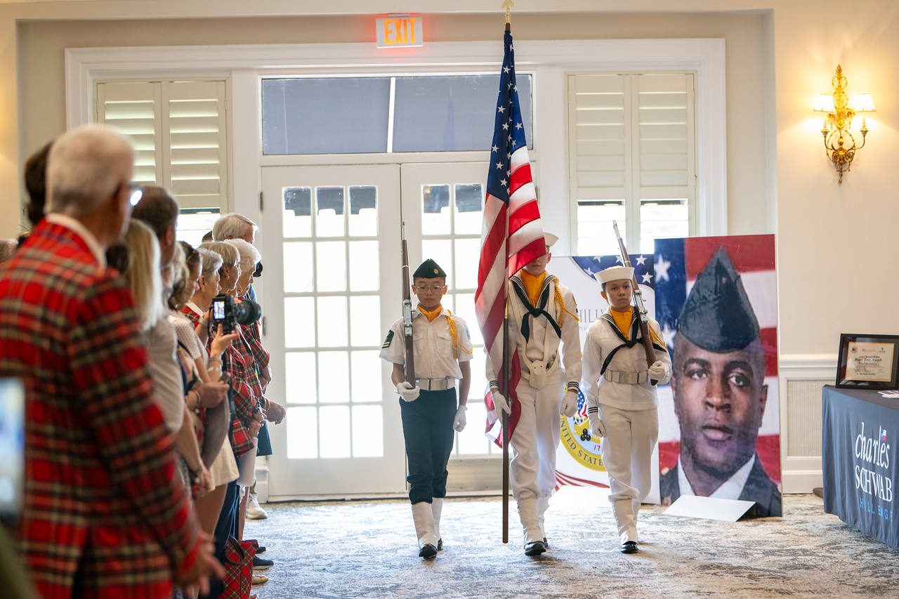 Soldiers at Military Home Donation Ceremony