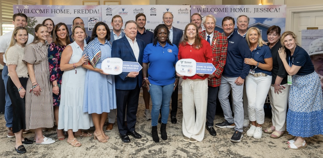 People at Military Home Donation Ceremony