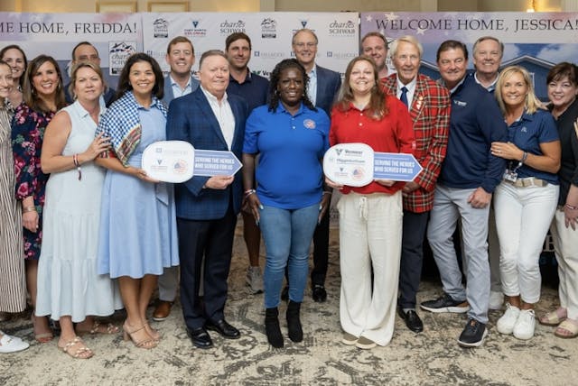People at Military Home Donation Ceremony