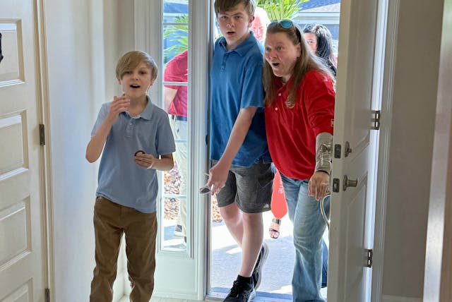 Surprised family Military Home Donation