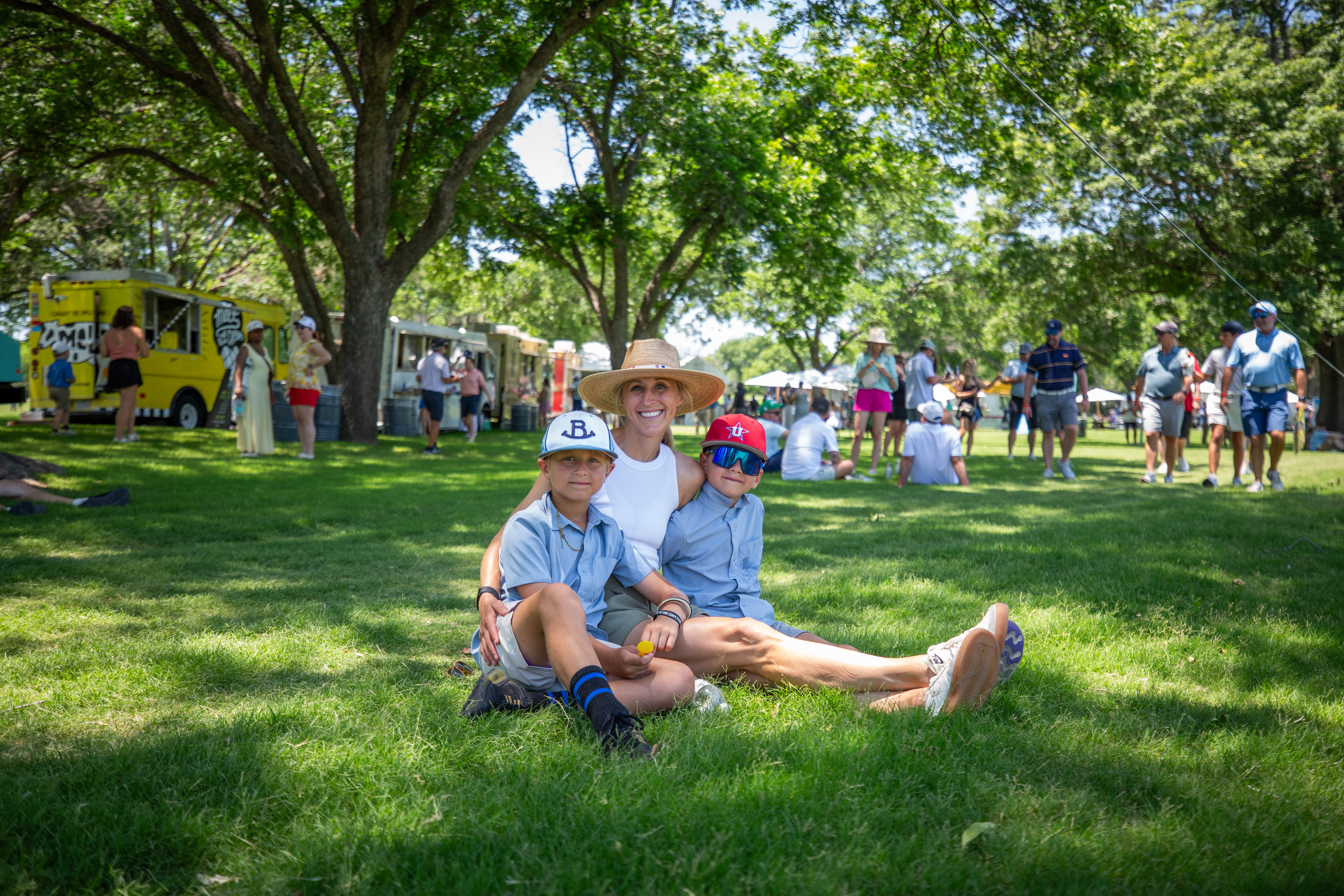 Mom and Kids at Tournament