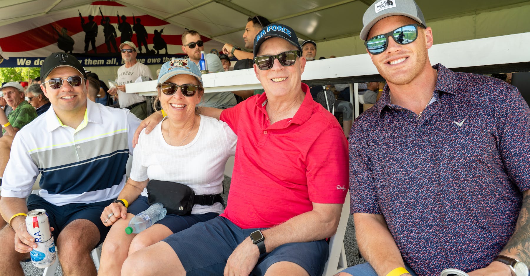 Fans in Military Tent