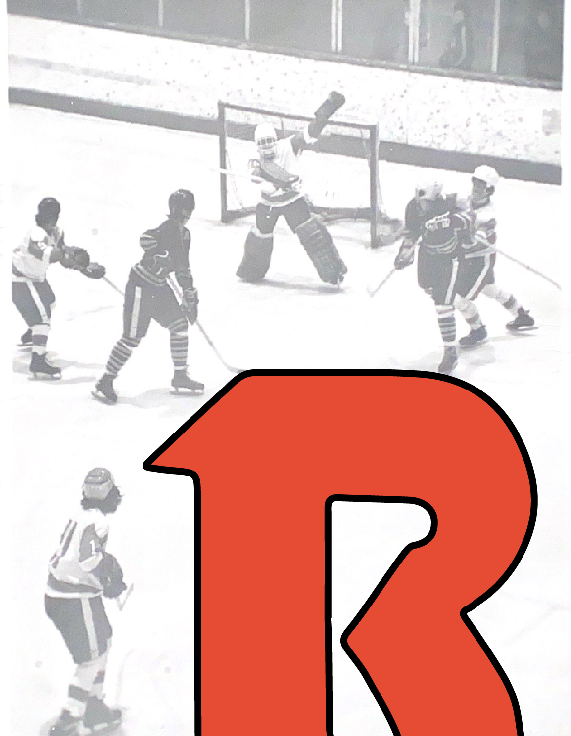 Photo archivée d'une partie de hockey des Rebelles avec le logo des Rebelles