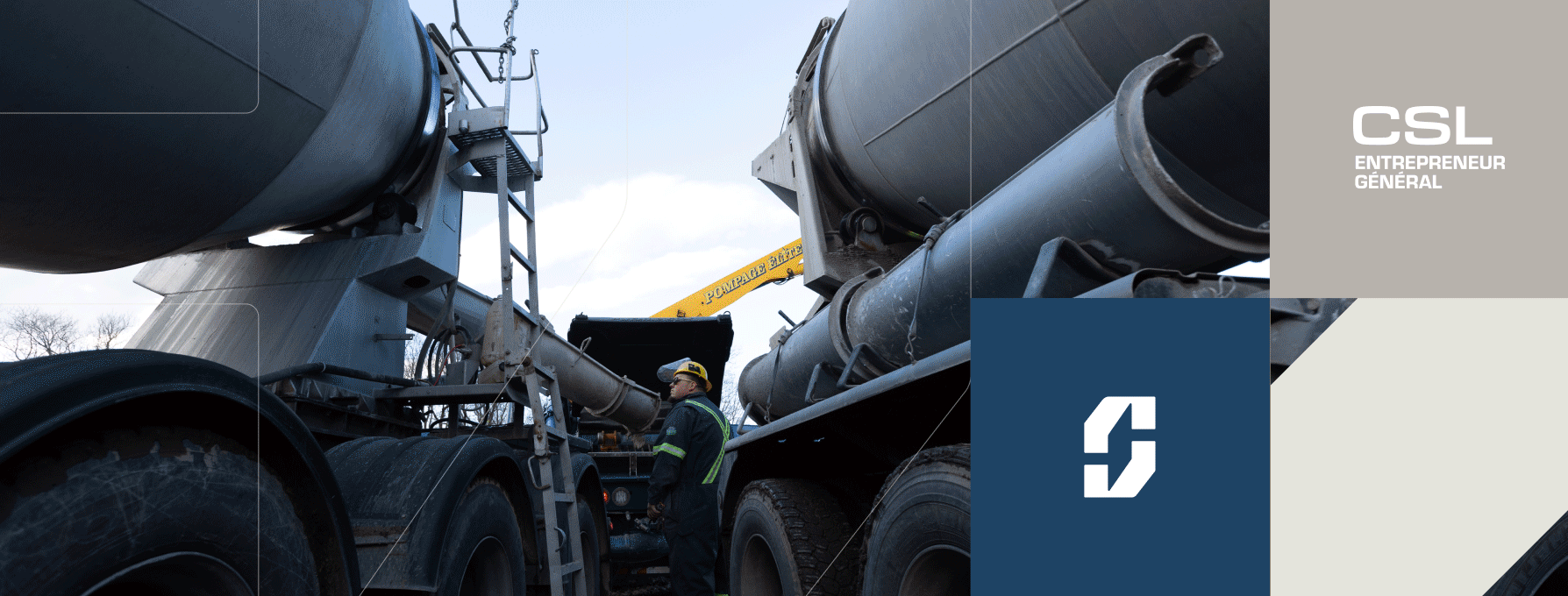 Éléments graphiques de la nouvelle image de marque de CSL développés par l'agence COLOSSE