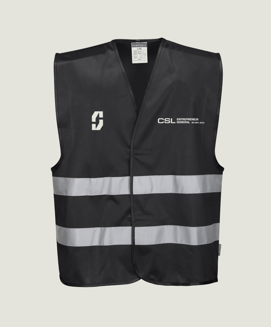 Éléments graphiques de la nouvelle image de marque de CSL développés par l'agence COLOSSE