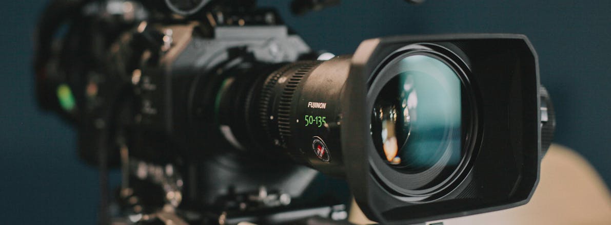 Close up of a camera used to film television and movies