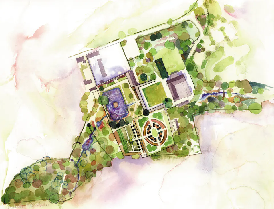 1. Aberglasney watercolour