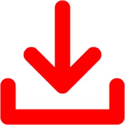 ícone de download vermelho