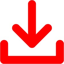 ícone de download vermelho