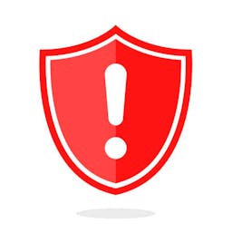 icone vermelho com uma exclamação branca descrevendo a internet segura da claro