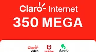 Claro Internet 350 mega com Claro Vídeo, McAfee e Skeelo