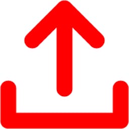 ícone de upload vermelho