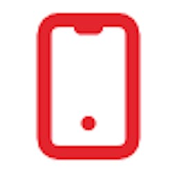 ícone de telefone celular de cor vermelha